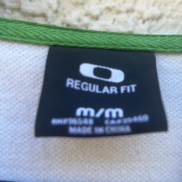 Oakley Striped Hooded Zip up Sweatshirt Grey/Green/Cream Mens Size M - Picture 4 of 7